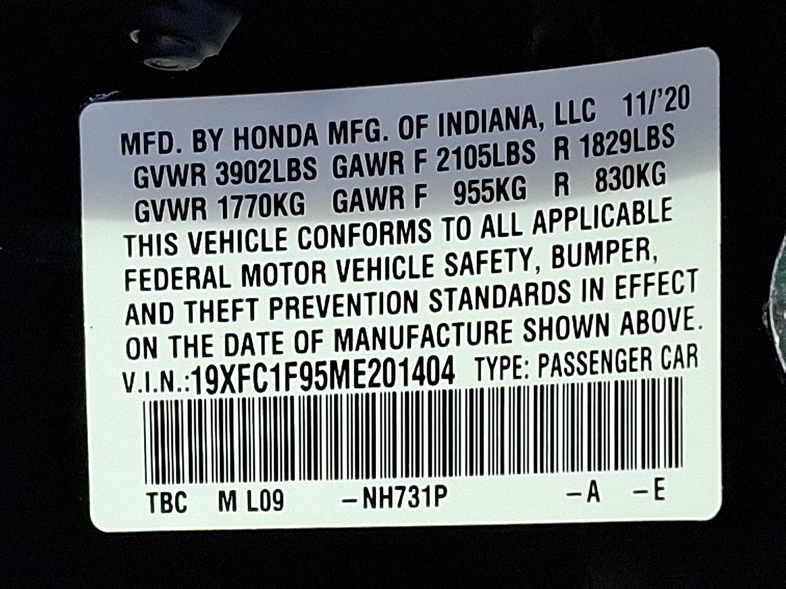2021 Honda Civic Sedan Touring