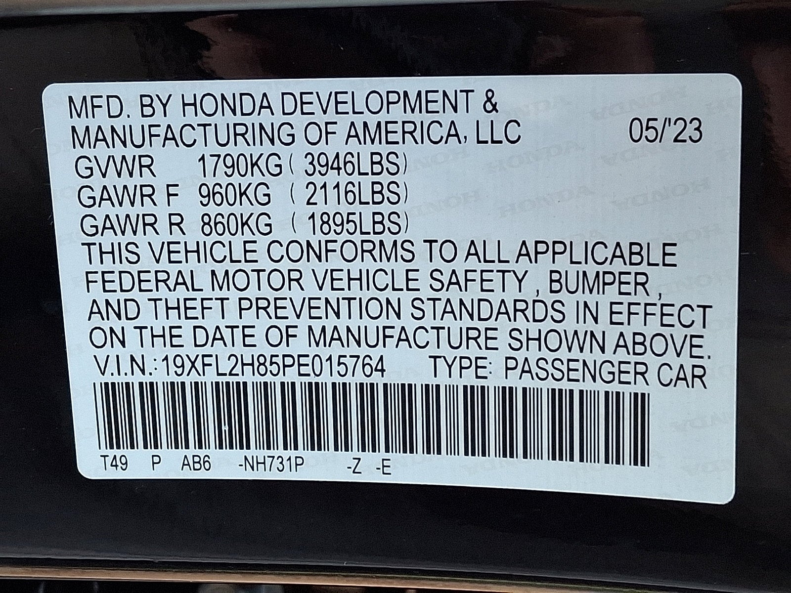 2023 Honda Civic Hatchback Sport