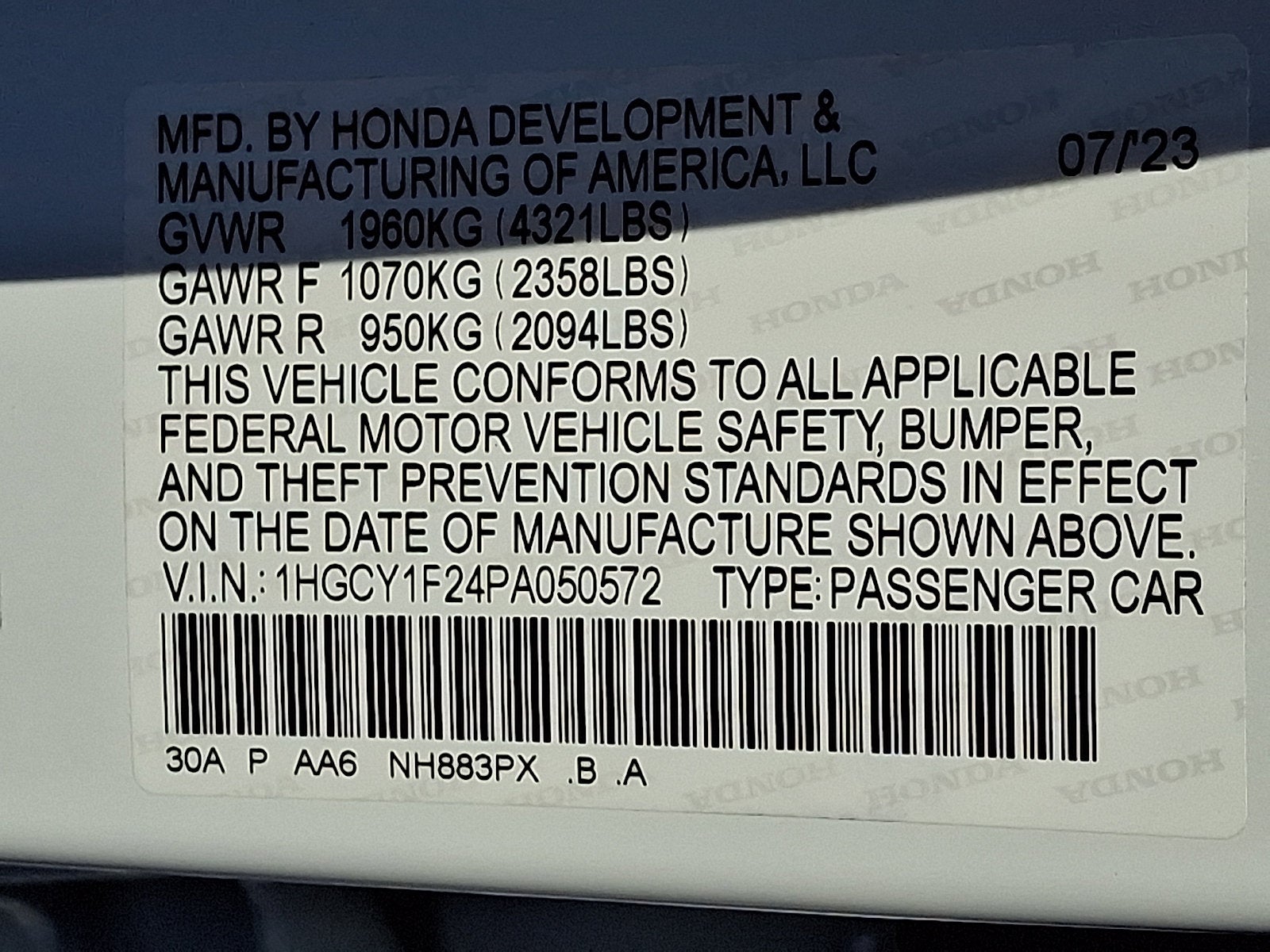 2023 Honda Accord Sedan LX