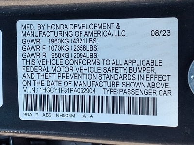 2023 Honda Accord Sedan EX