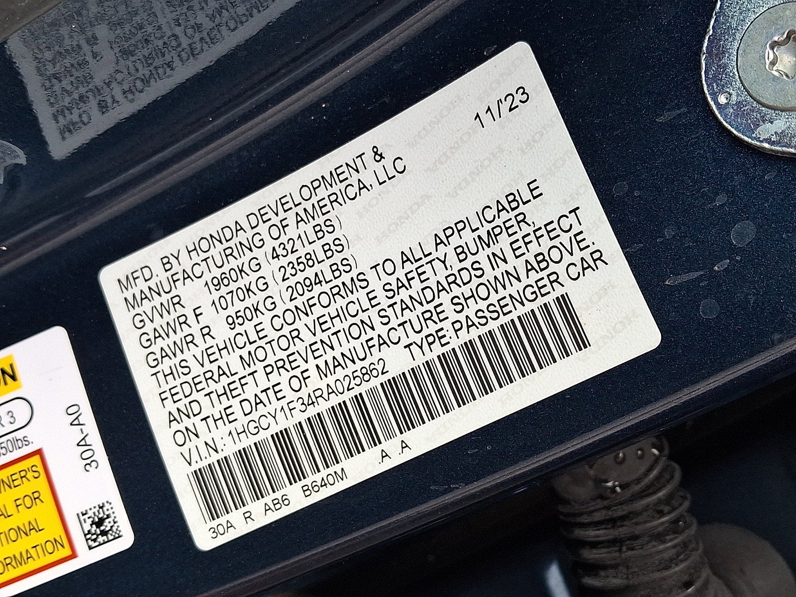 2024 Honda Accord Sedan EX