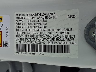 2023 Honda Accord Sedan EX