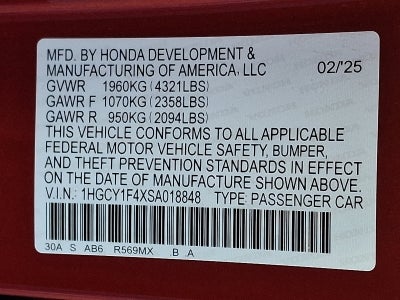 2025 Honda Accord Sedan SE