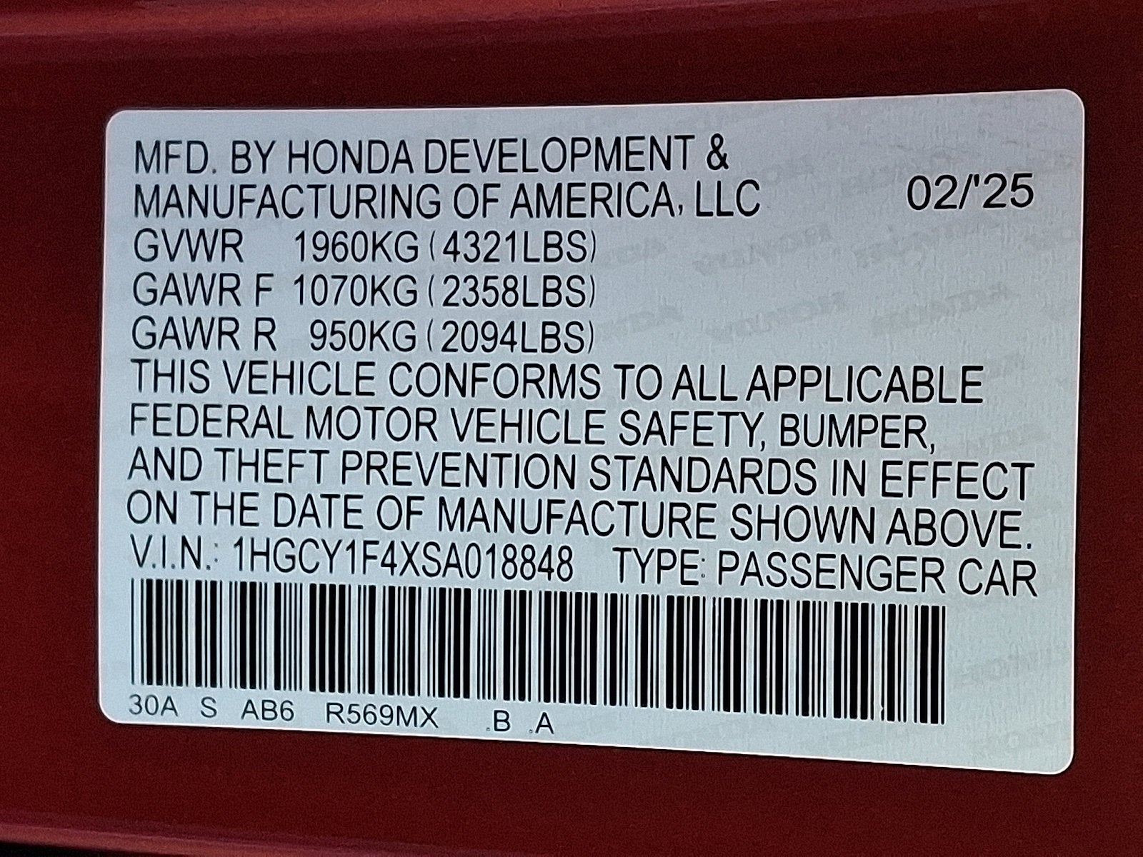 2025 Honda Accord Sedan SE