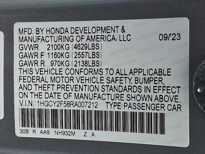 2024 Honda Accord Hybrid Sport