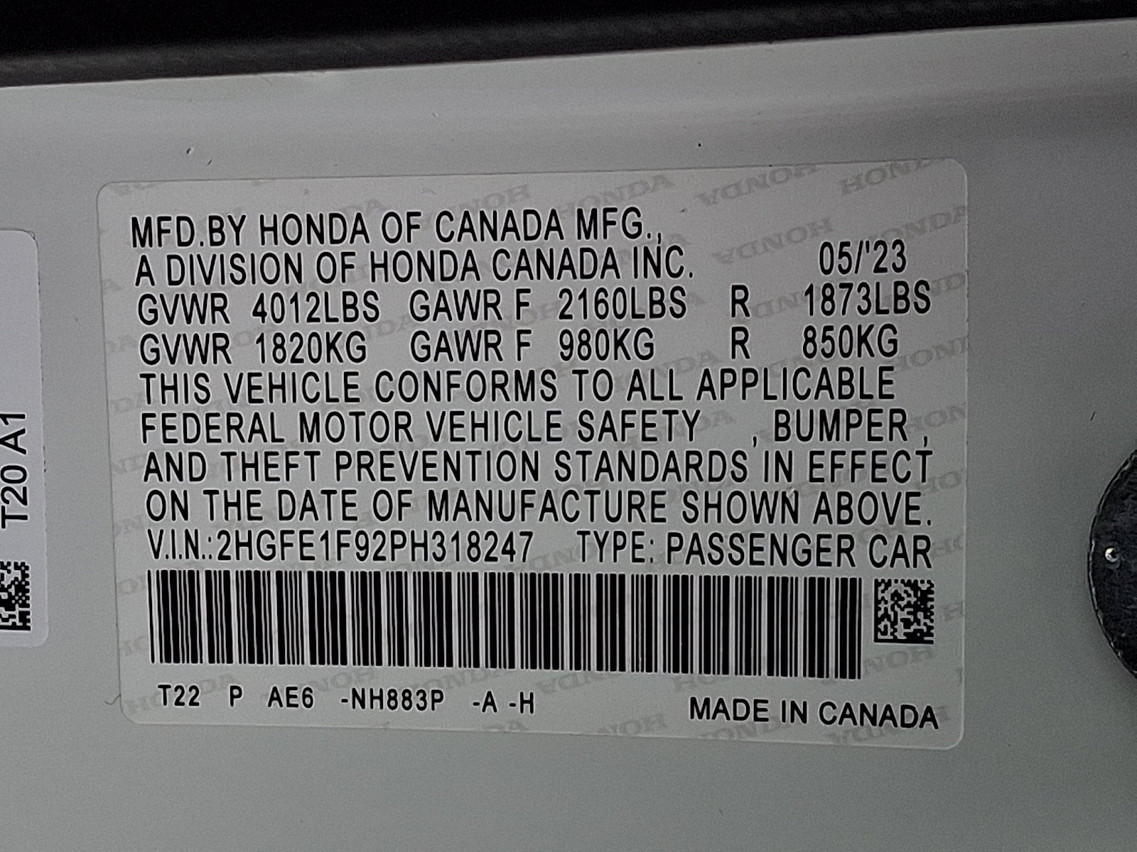 2023 Honda Civic Sedan Touring