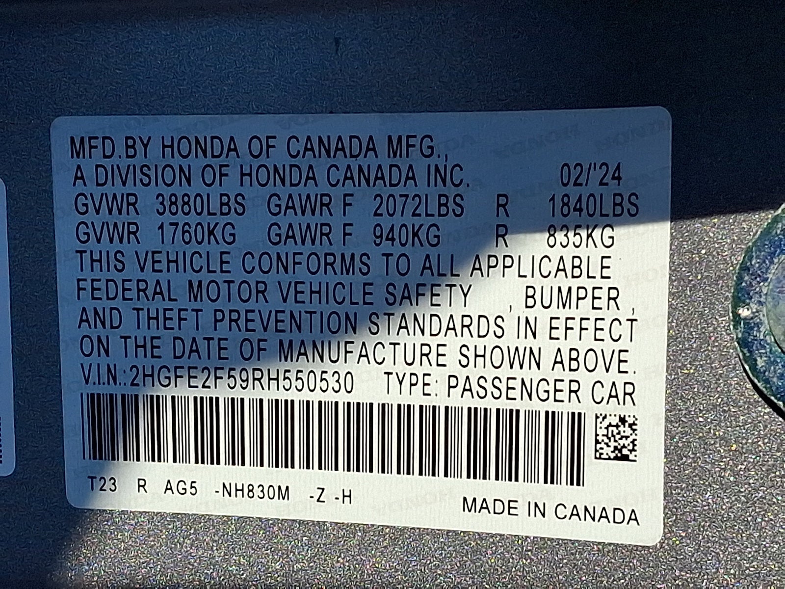 2024 Honda Civic Sedan Sport