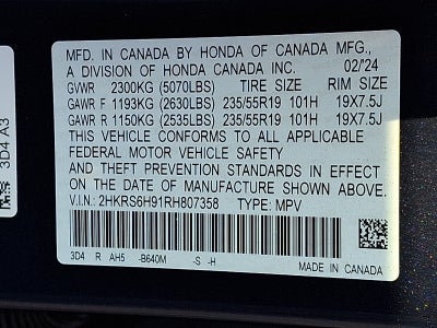 2024 Honda CR-V Hybrid Sport Touring