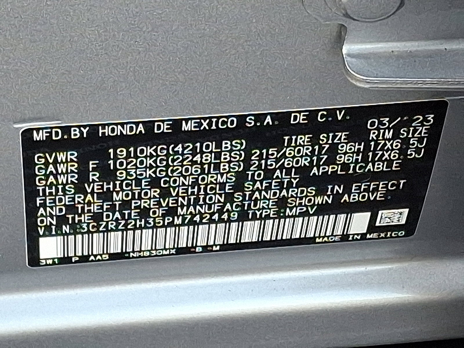 2023 Honda HR-V LX