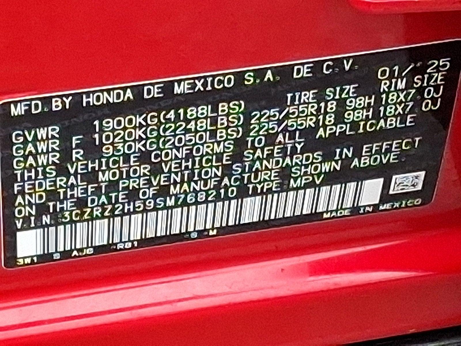 2025 Honda HR-V Sport