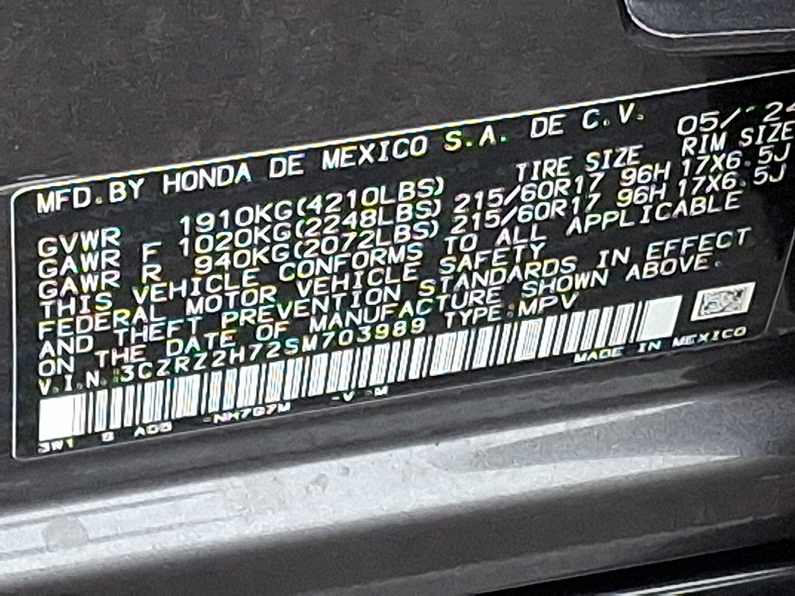 2025 Honda HR-V EX-L