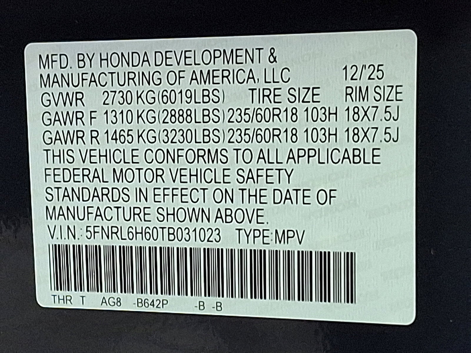 2026 Honda Odyssey EX-L