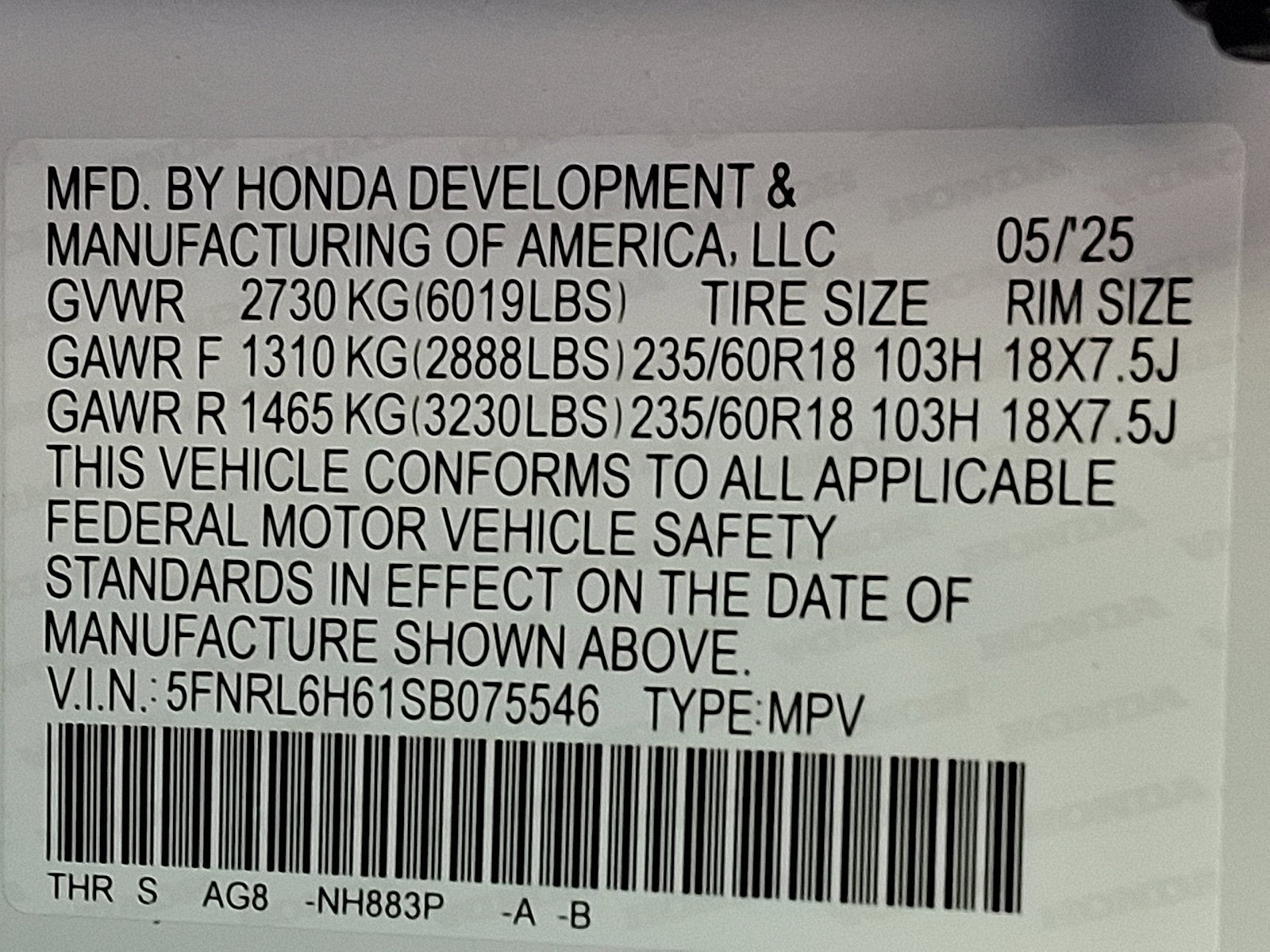 2025 Honda Odyssey EX-L