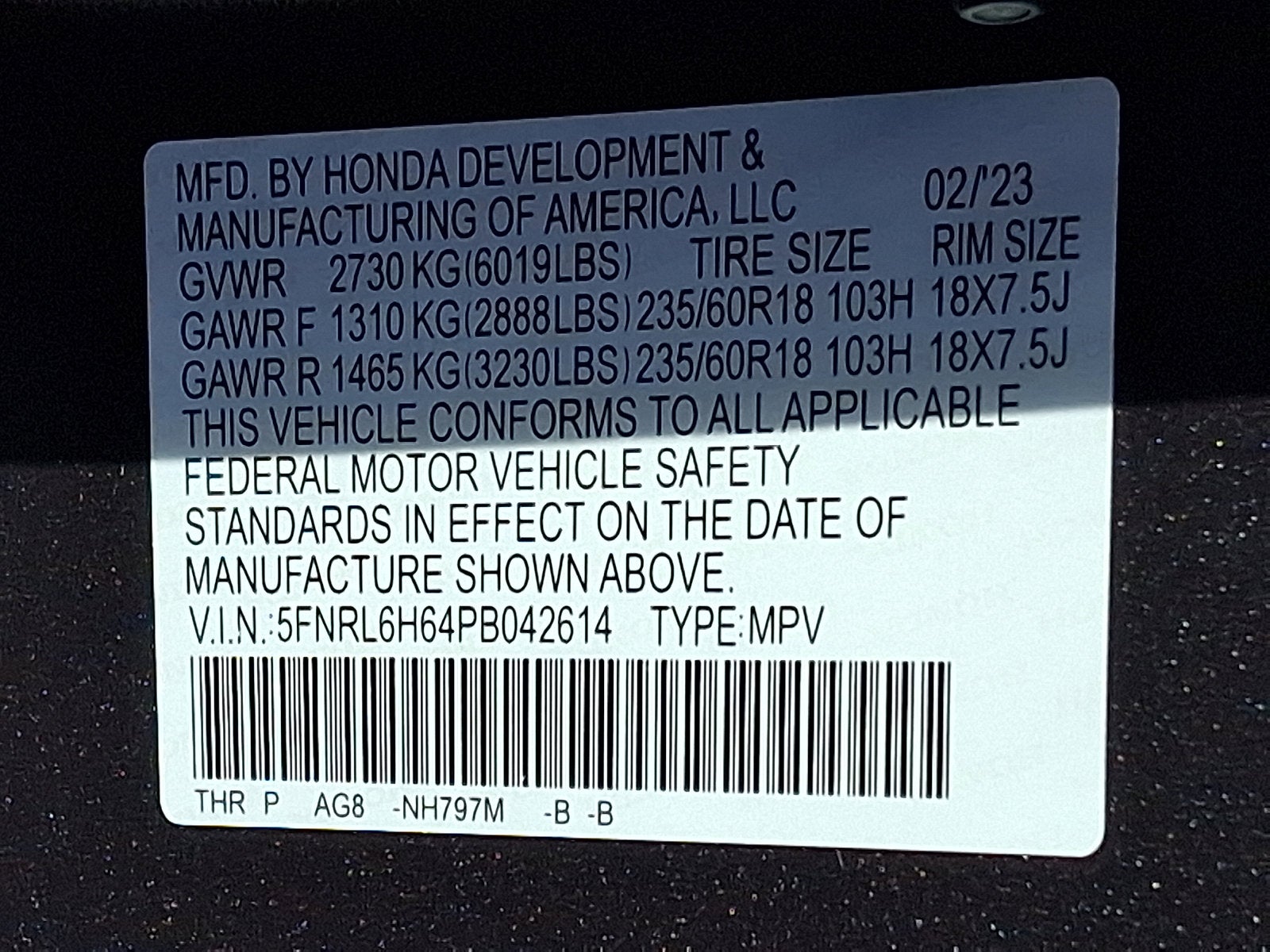 2023 Honda Odyssey EX-L