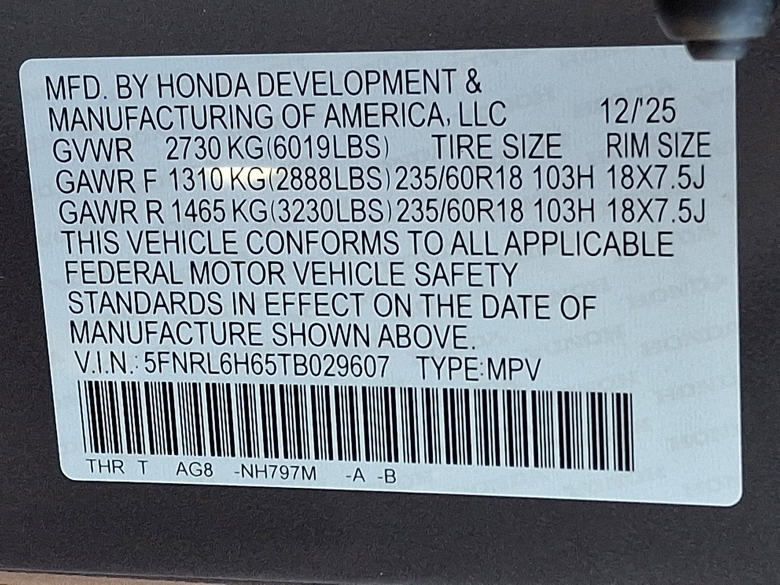 2026 Honda Odyssey EX-L