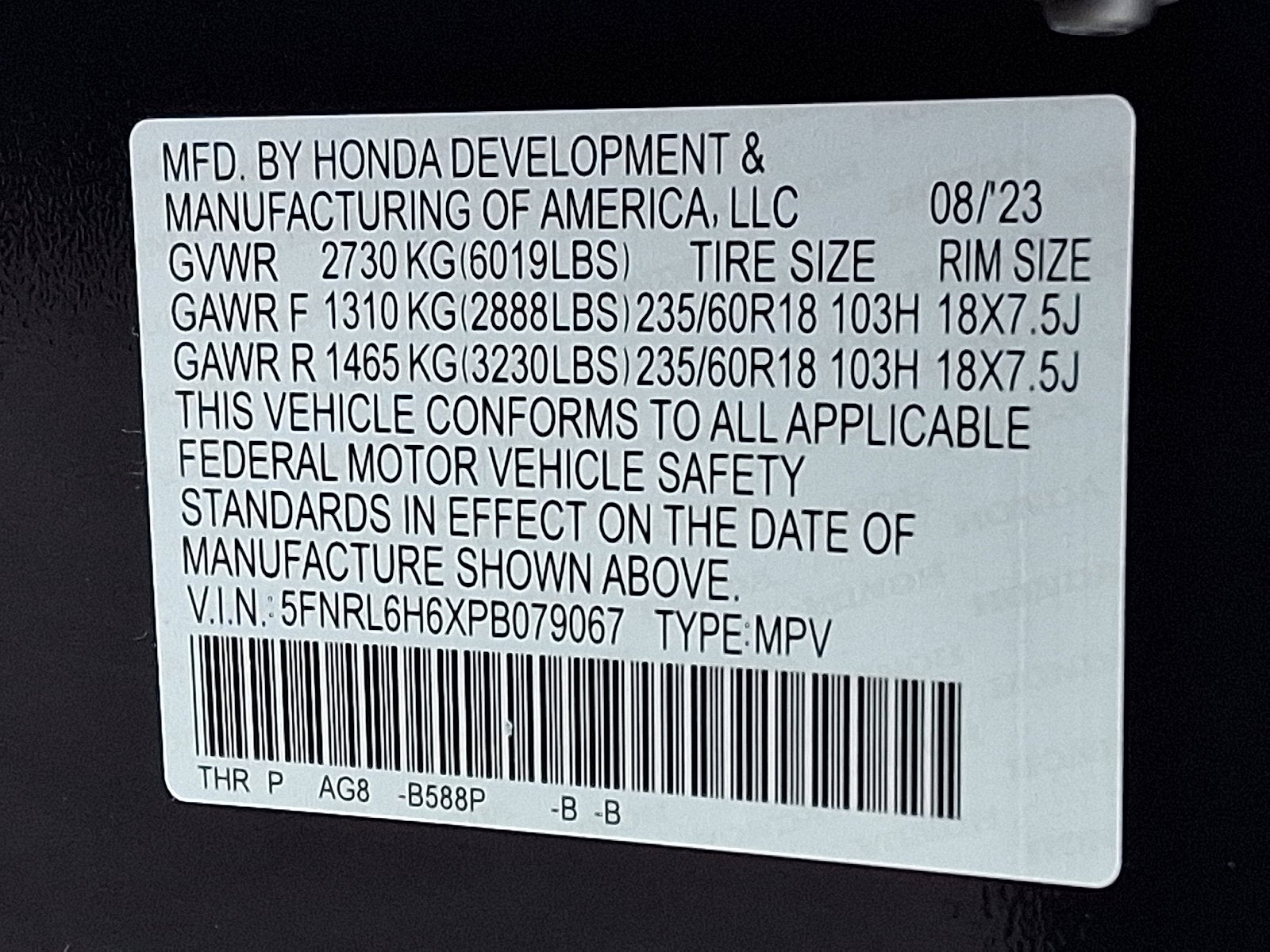 2023 Honda Odyssey EX-L