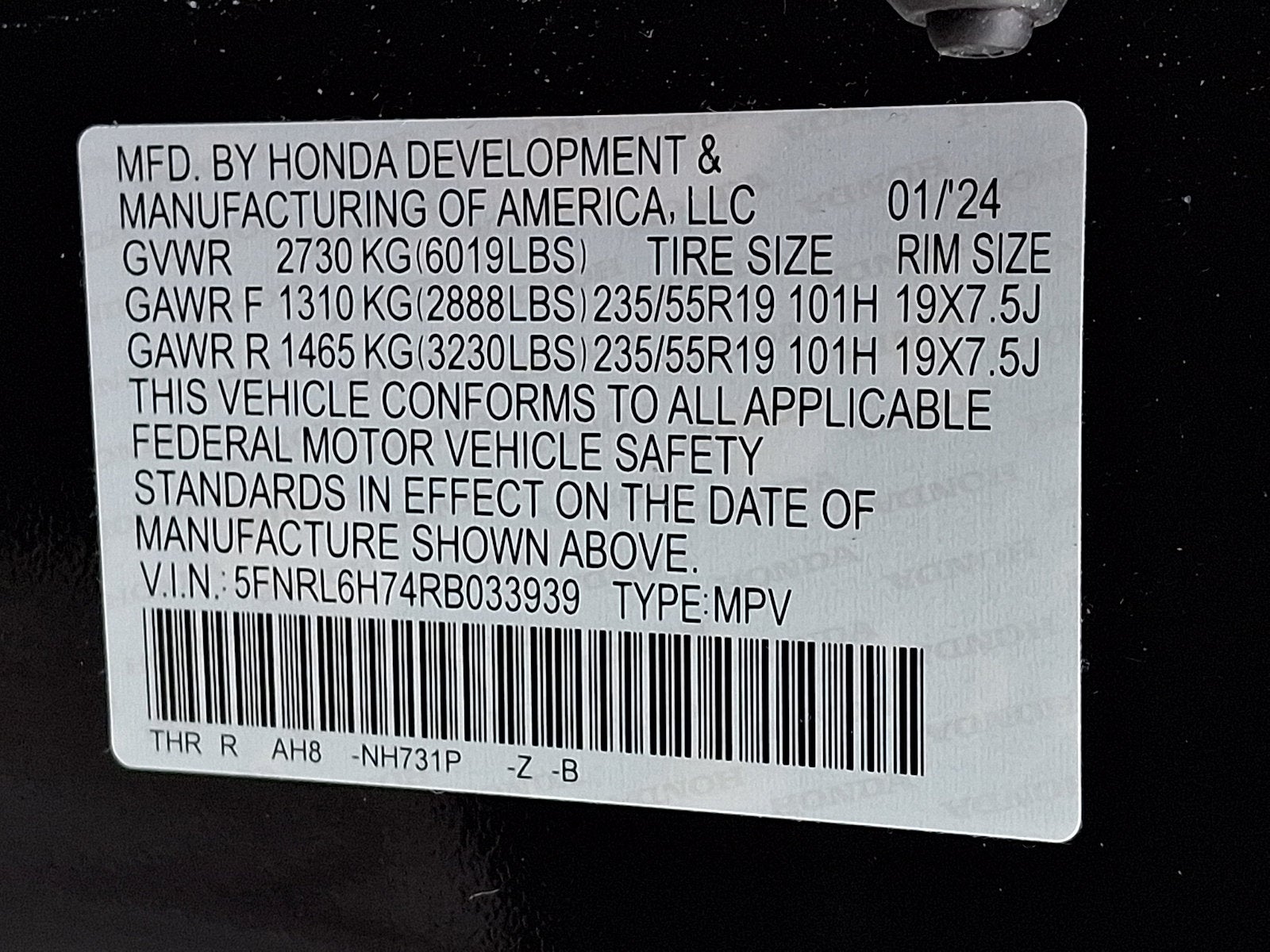 2024 Honda Odyssey Sport