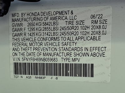 2022 Honda Pilot Touring 7-Passenger