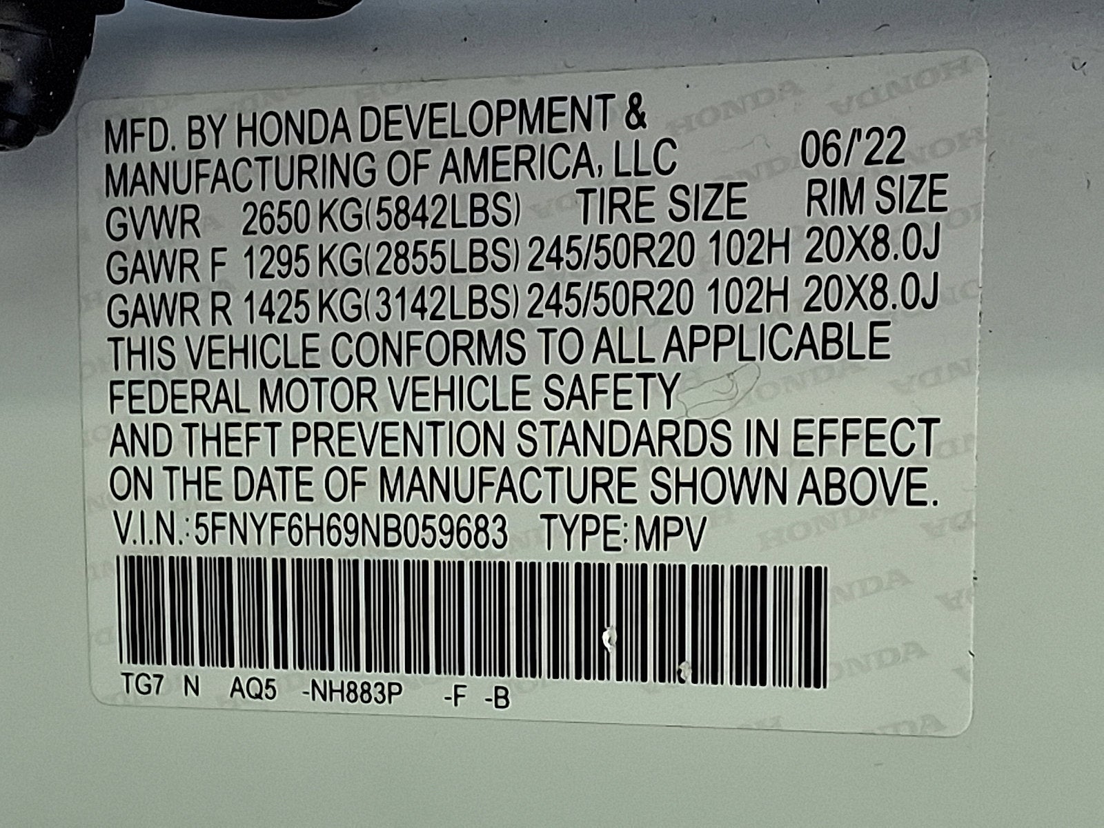 2022 Honda Pilot Touring 7-Passenger