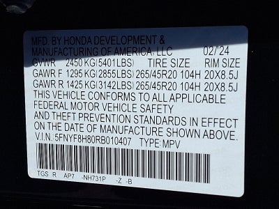 2024 Honda Passport Black Edition