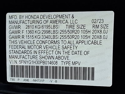 2023 Honda Pilot Sport