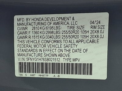 2025 Honda Pilot Touring
