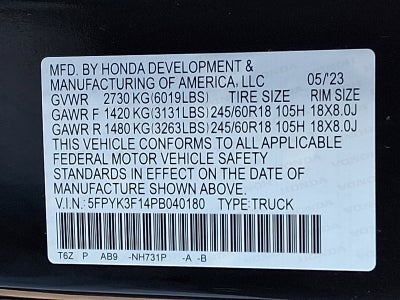 2023 Honda Ridgeline Sport