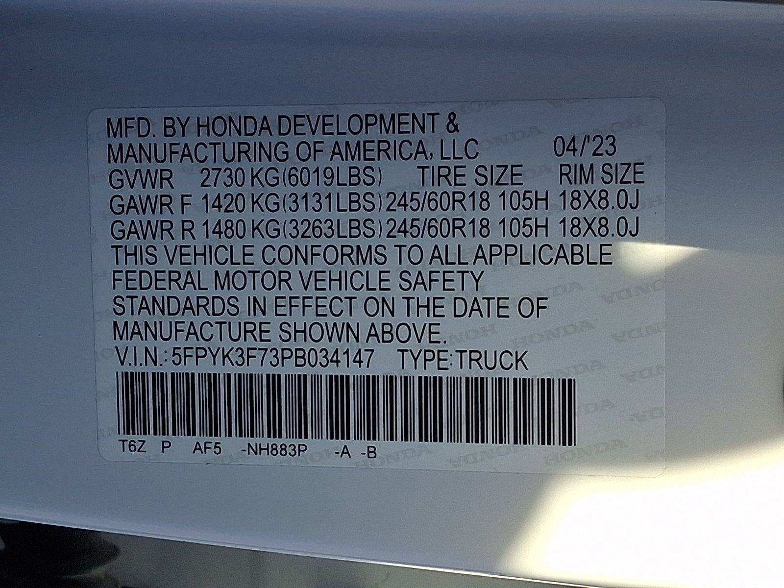 2023 Honda Ridgeline RTL-E