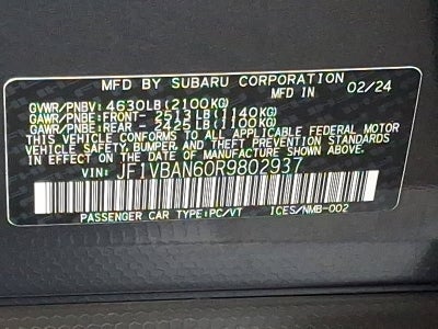 2024 Subaru WRX Limited