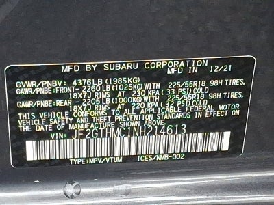 2022 Subaru Crosstrek Limited