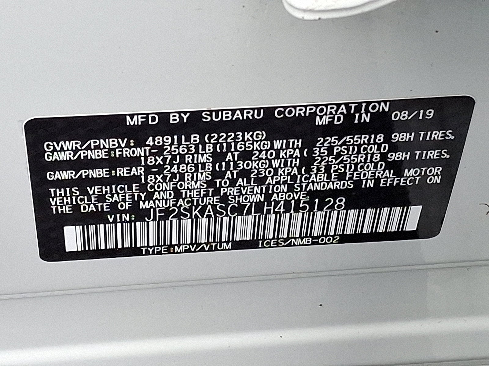 2020 Subaru Forester Limited